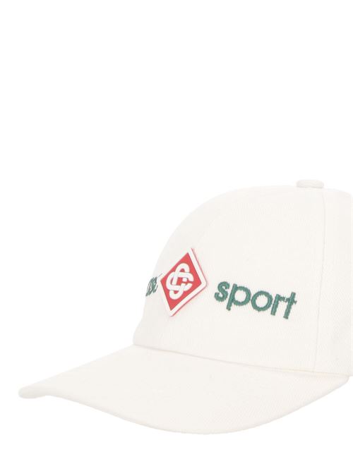 White/green/red cotton hat Casablanca | AS24HAT00210CASA SPORT ICON